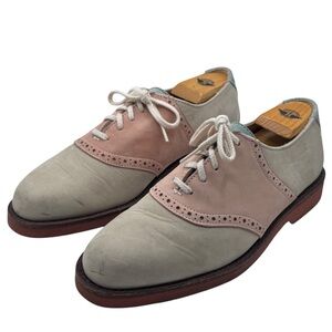 Cole Haan Men’s Grand Saddle Shoes Pastel Blue and Pink - Size 7